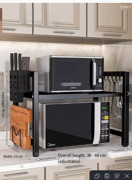 Retractable Microwave Oven Shelf