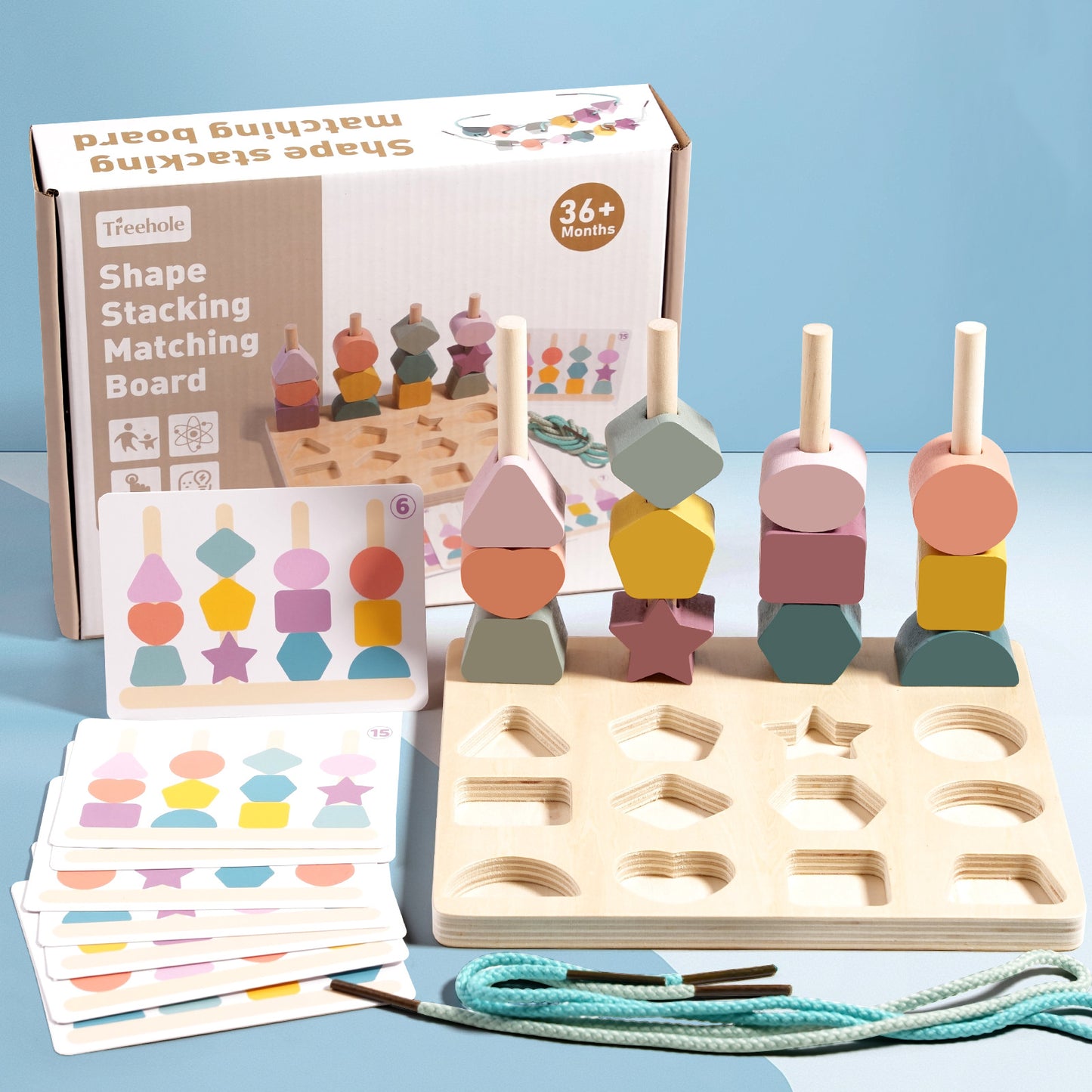 Wooden Shape Matching Board