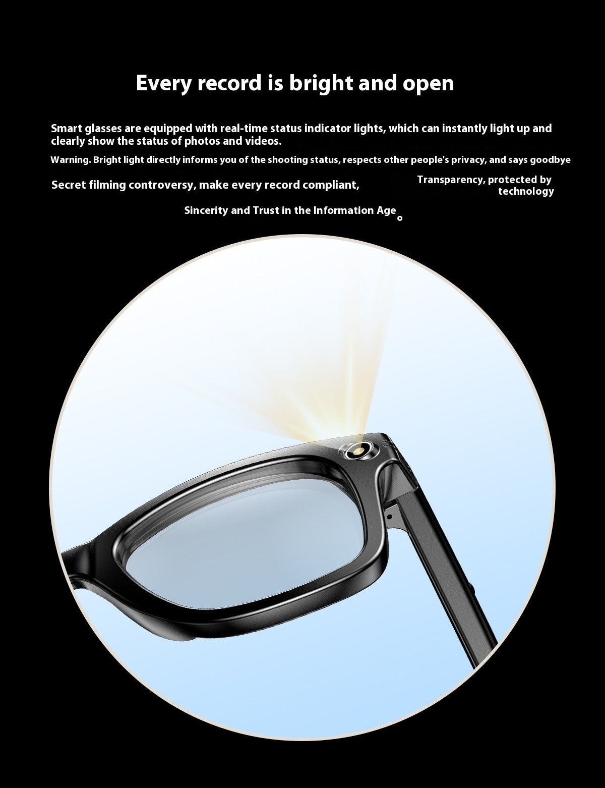 AI Smart Bluetooth Sunglasses with Magnetic Frame