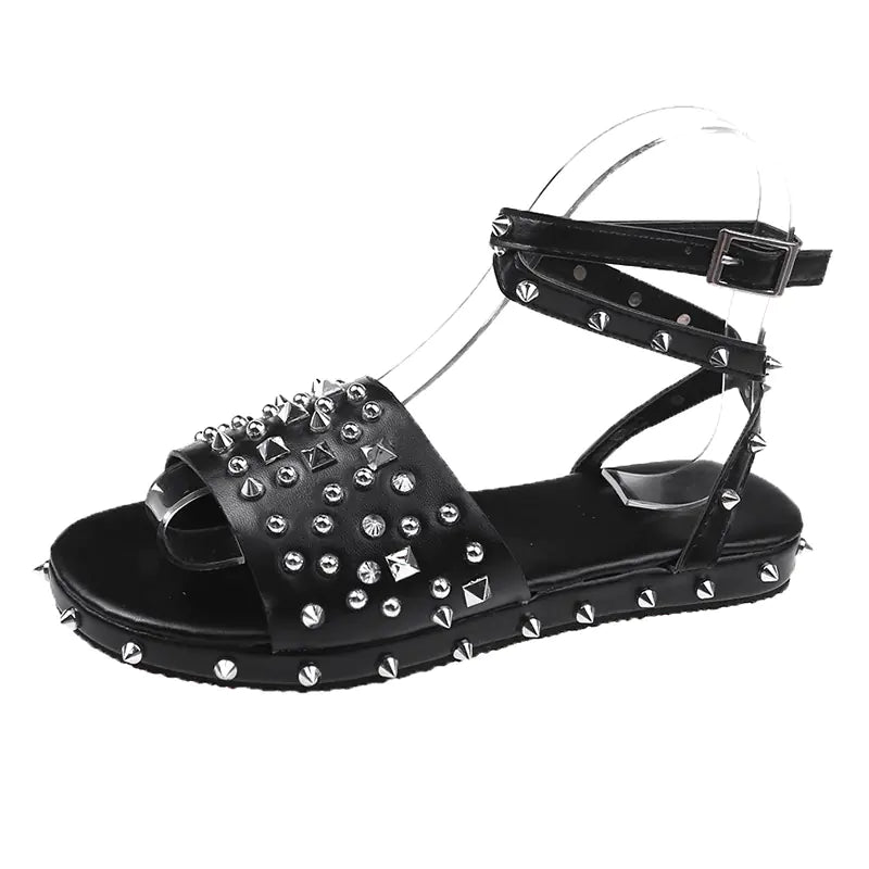 Women's Fashion Rivet Roman Casual Sandals