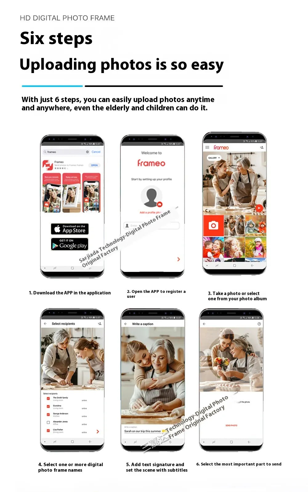 10.1 Inch WiFi Digital Photo Frame IPS Touch Screen