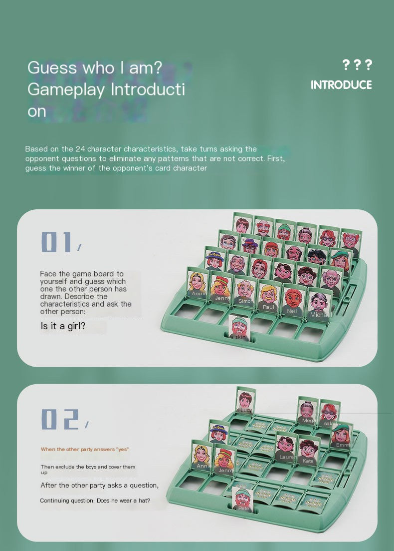 Guess Who? Logic Card Game
