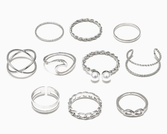 Oil Dripping Knuckle Ring Set